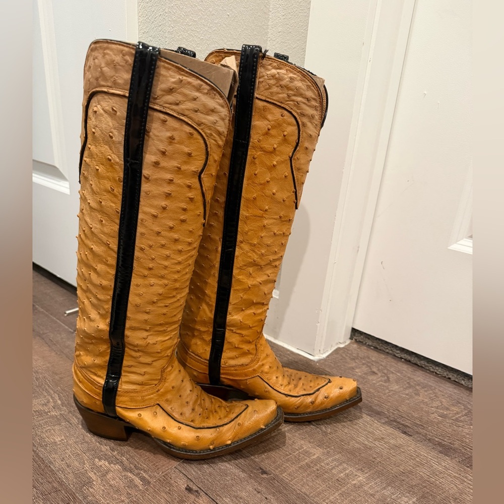 LUCCHESE Marilyn Butterscotch Boots size 7 - Picture 7 of 10